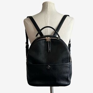 Black Kate Spade New York Pebbled Leather Polly Medium Backpack